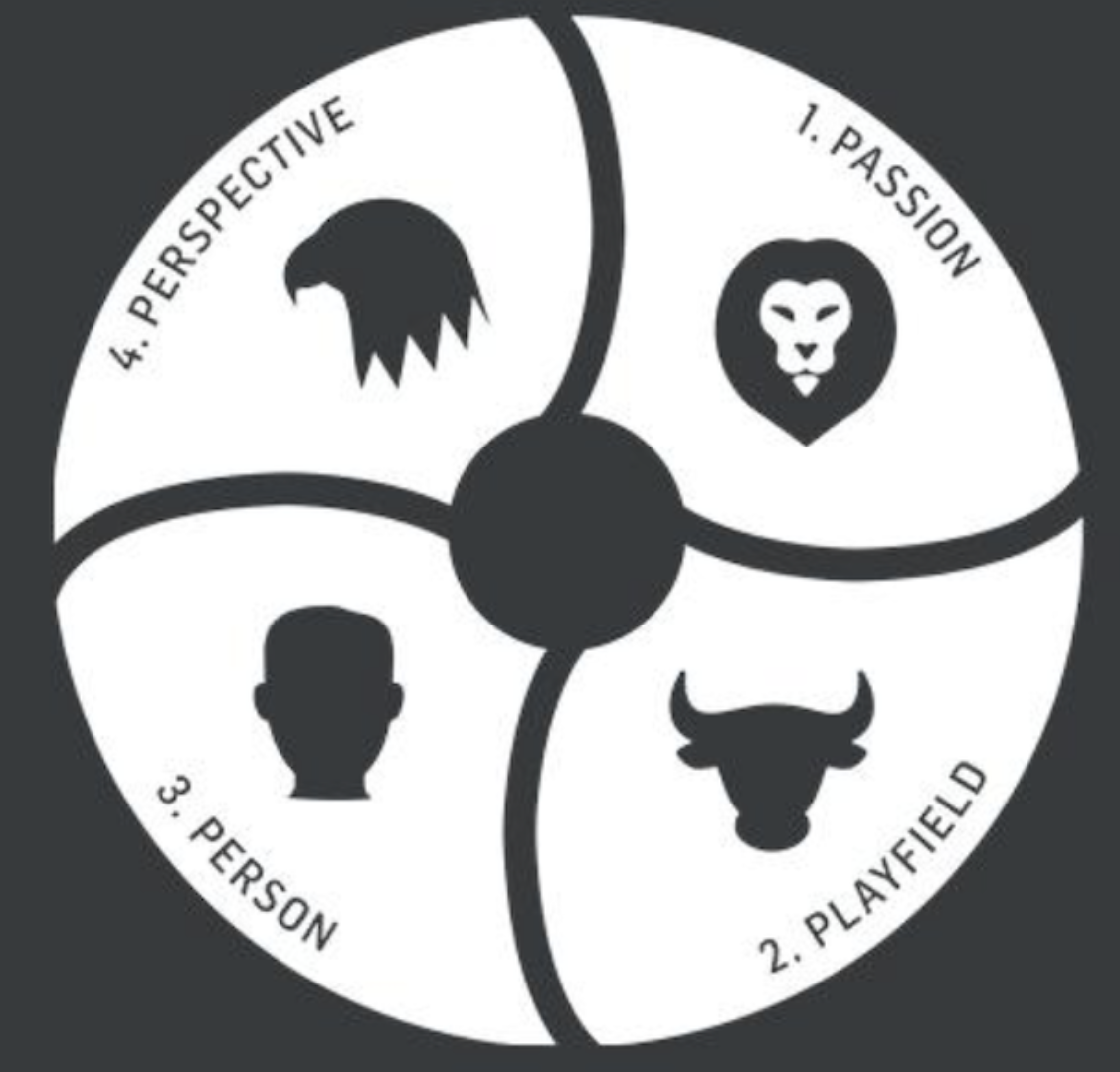 4 Dimensionen: Passion, Playfield, Person, Perspective
